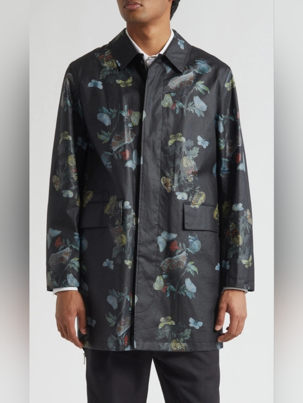 UNDERCOVER JUN TAKAHASHI Floral Water Resistant Oiled Cotton Coat 2 S Org $1,672
